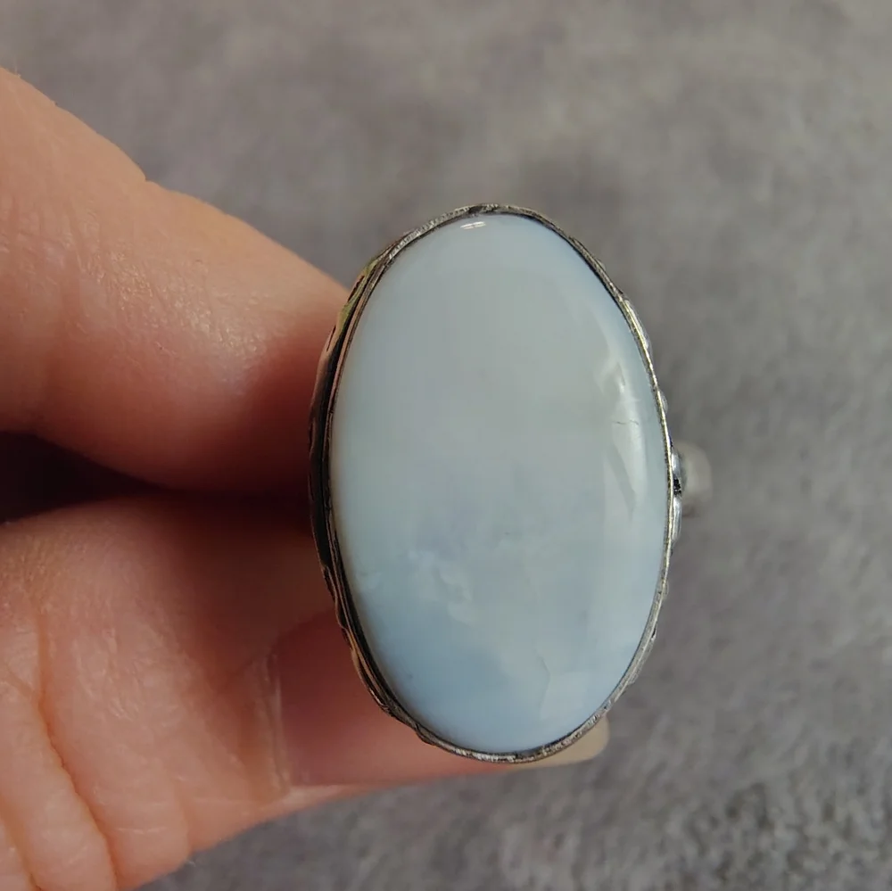Blue Chalcedony Statement Ring - Picture 1 of 6